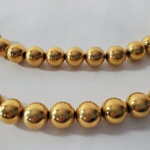 Vintage Matching Necklace and Bracelet Set of Gorgeous Gold Beads